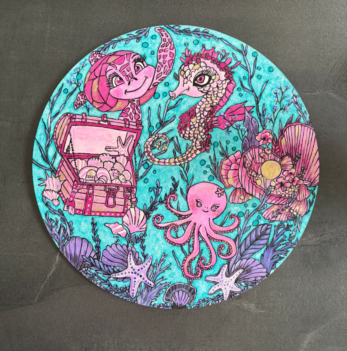 L’océan : la tortue accompagnée de ses amies 